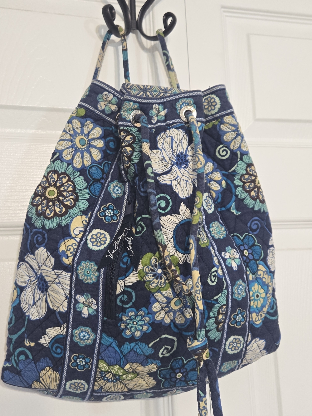 Vera Bradley quilted cotton drawstring backpack